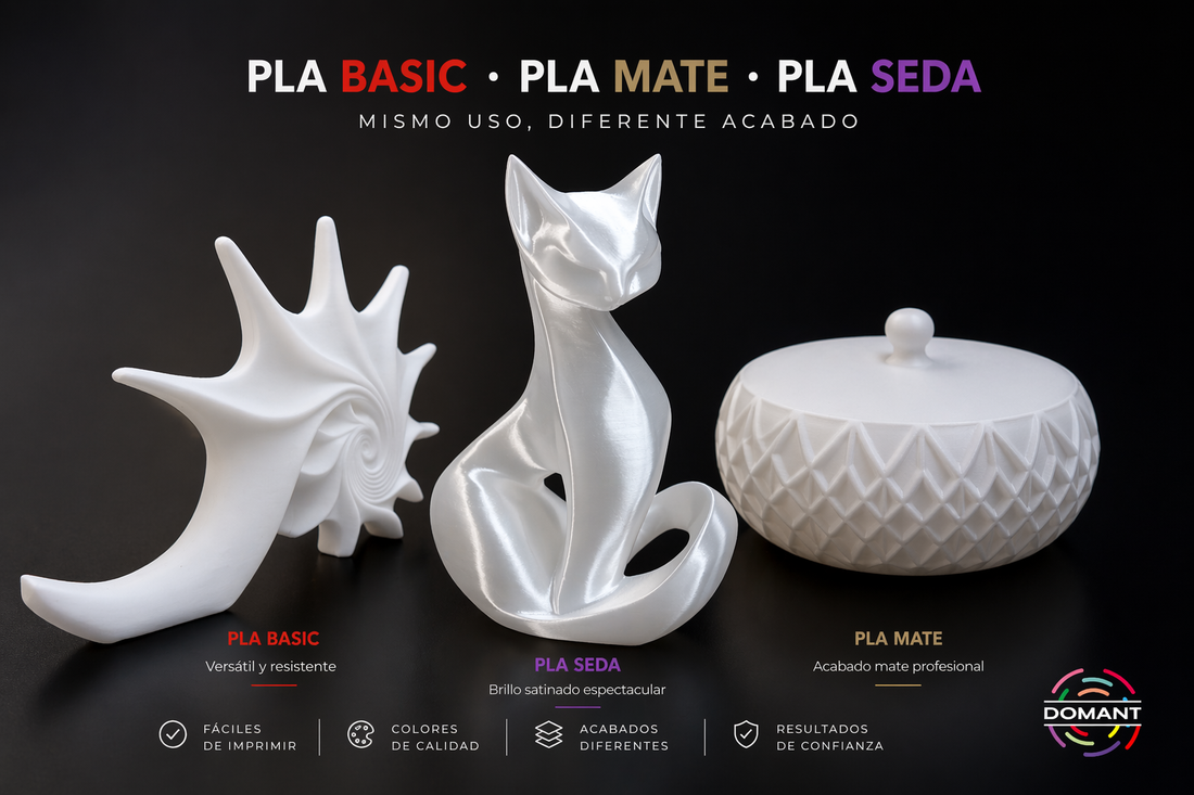 PLA Basic vs Mate vs Seda: diferencias reales y cuál elegir