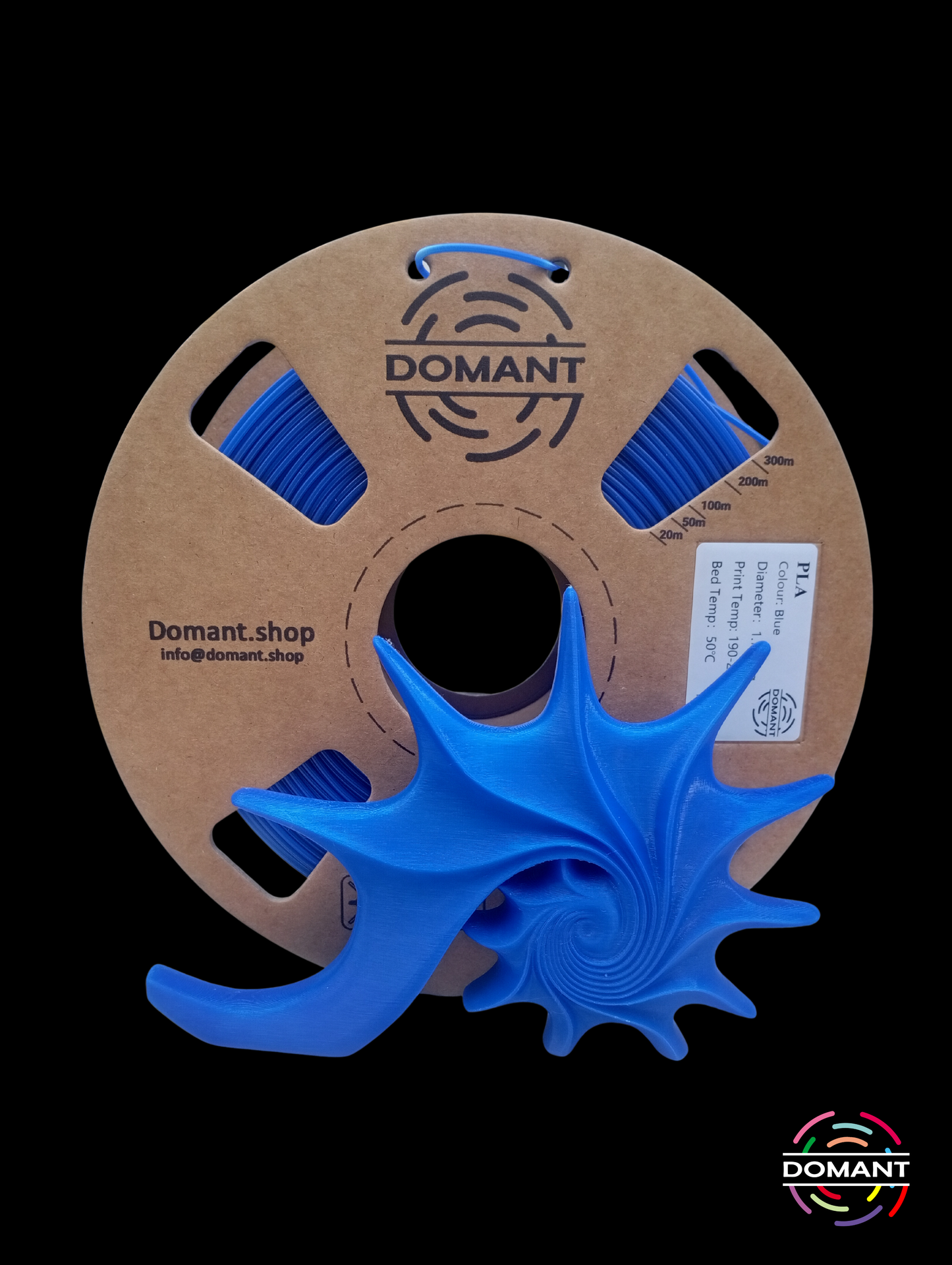 Filamento PLA Azul 1.75mm 1kg | Acabado Limpio para Proyectos Técnicos | DOMANT