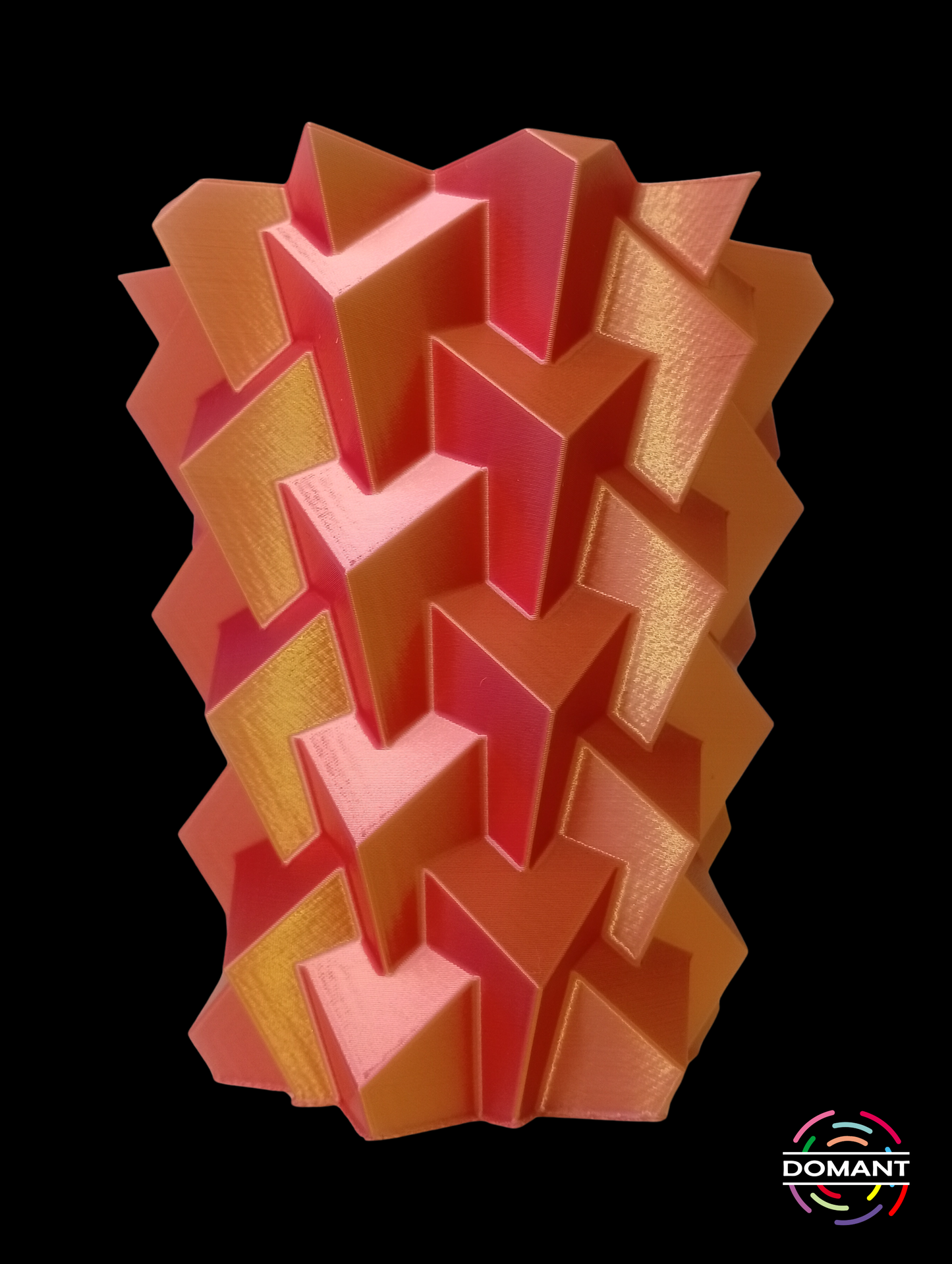 PLA Seda Dualcolor Dorado/Rosa | Filamento 3D Bicolor Efecto Seda 1.75mm 1kg DOMANT