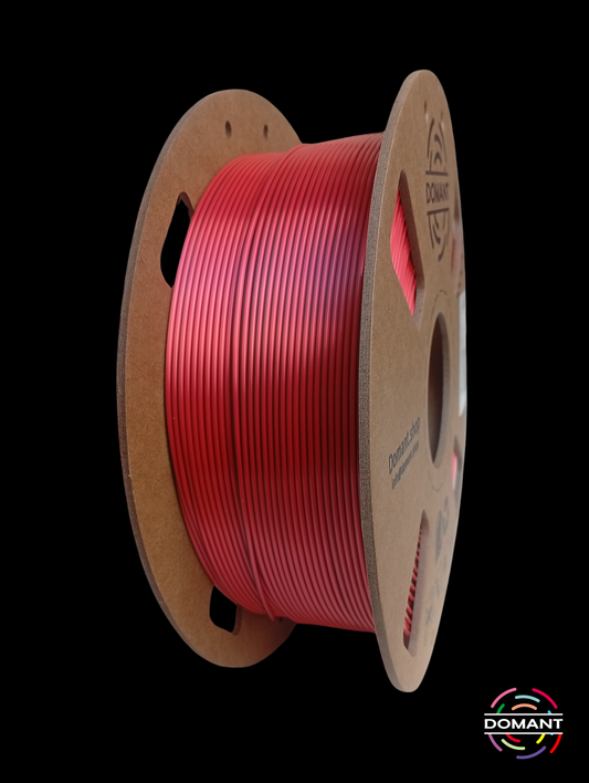 PLA-Seda Dualcolor Negro/Rojo - 1,75mm 1 kg / +-0.02mm