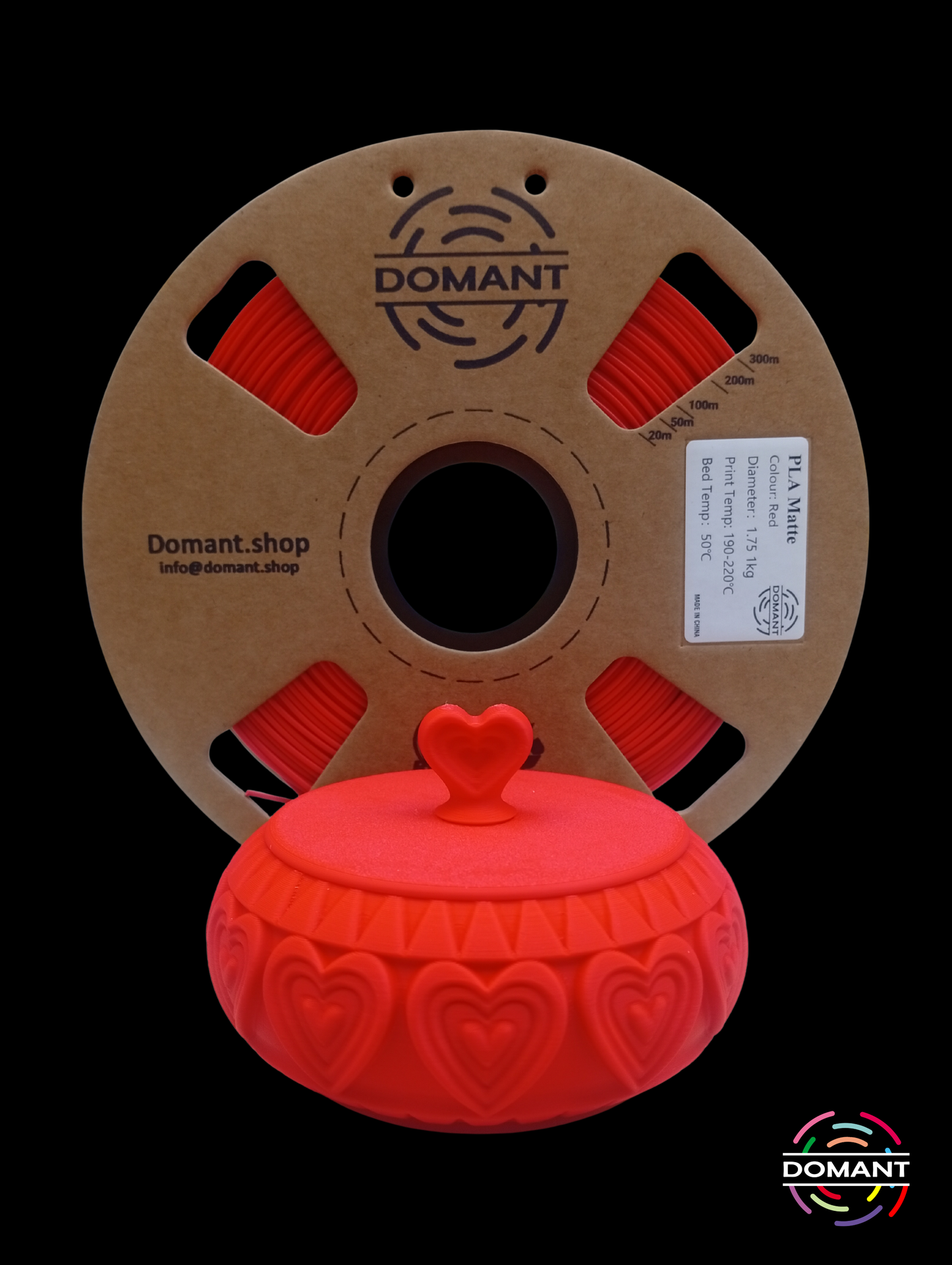 PLA-Mate Rojo - 1,75mm 1 kg / +-0.02mm