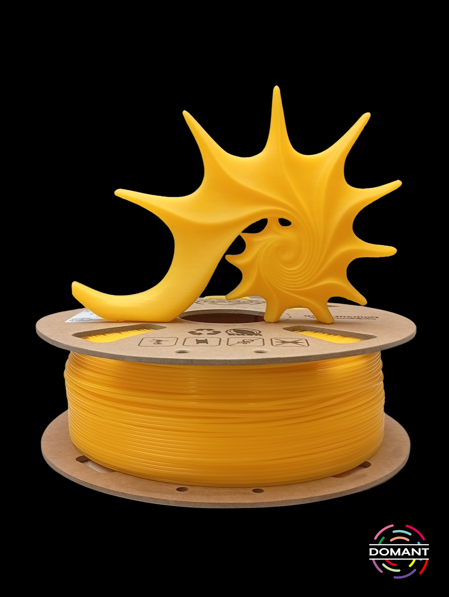 Filamento PLA Amarillo 1.75mm 1kg | Alta Visibilidad para Piezas Funcionales | DOMANT