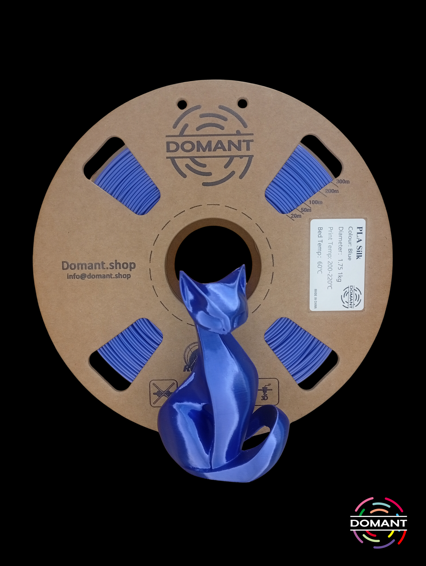 PLA-SEDA Color Azul - 1,75mm 1 kg / +-0.02mm