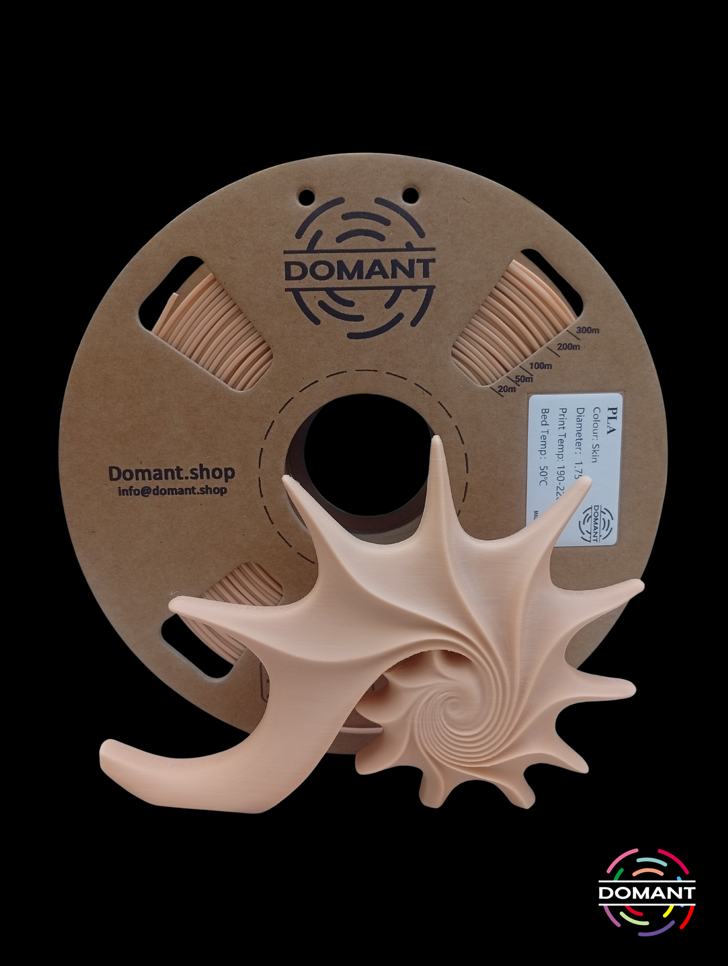 Filamento PLA Color Carne (Piel) 1.75mm 1kg | Acabado Realista | DOMANT