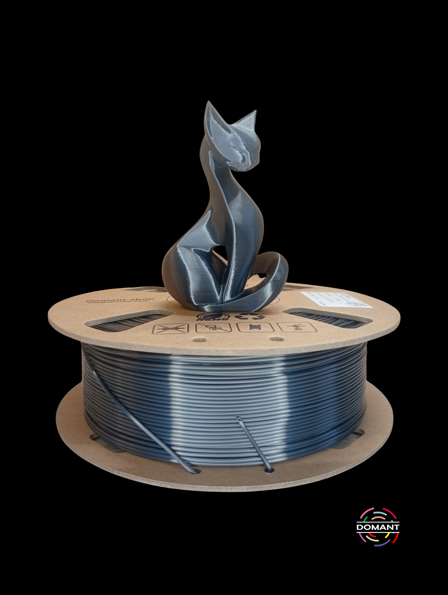 PLA-SEDA Color Gris Metálico - 1,75mm 1 kg