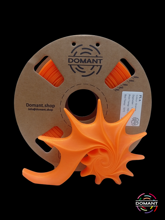 Filamento PLA Naranja 1.75mm 1kg | Máxima Visibilidad para Piezas Técnicas | DOMANT