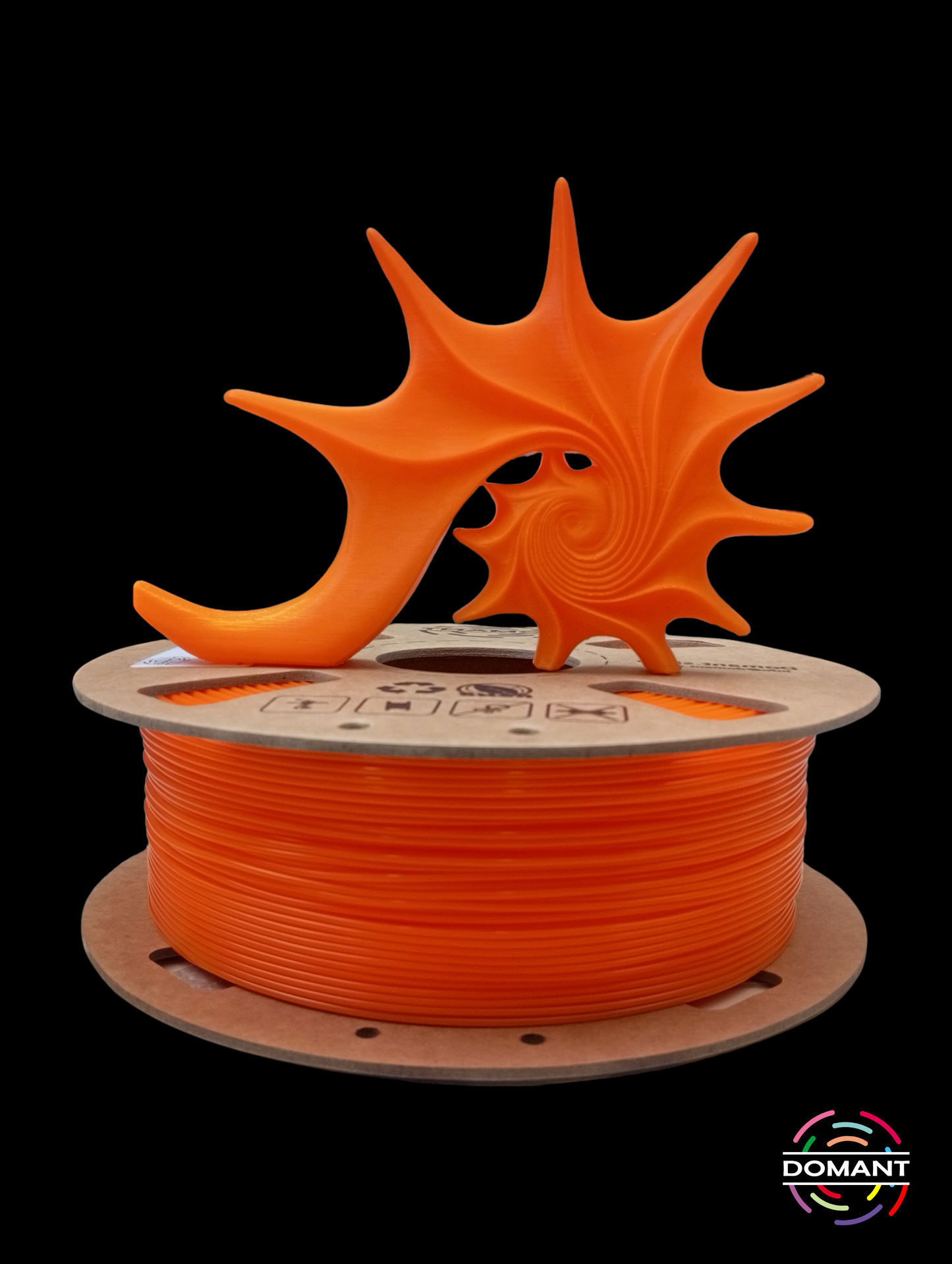Filamento PLA Naranja 1.75mm 1kg | Máxima Visibilidad para Piezas Técnicas | DOMANT