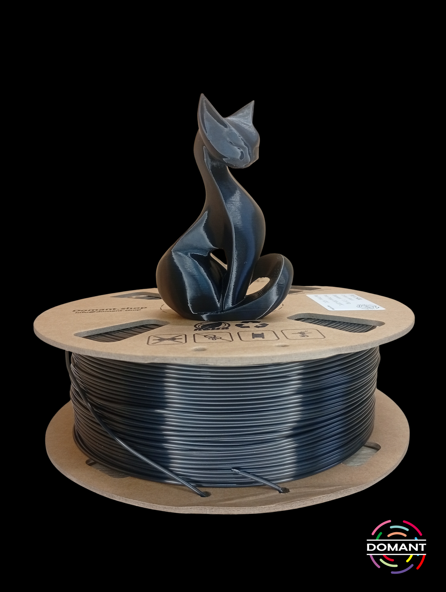 PLA-SEDA Color Negro - 1,75mm 1  kg / +-0.02mm