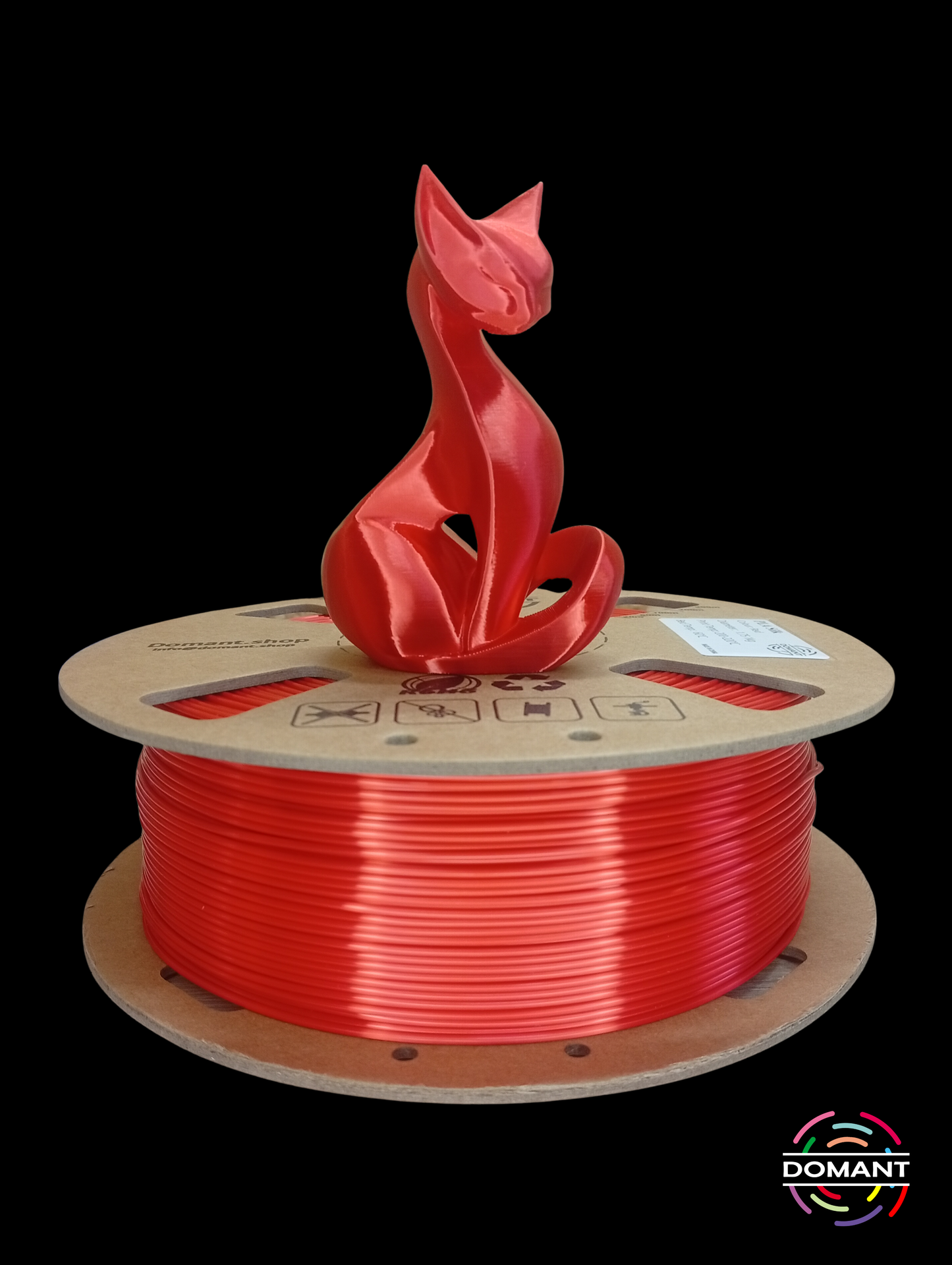 PLA-SEDA Color Rojo - 1,75mm 1 kg / +-0.02mm
